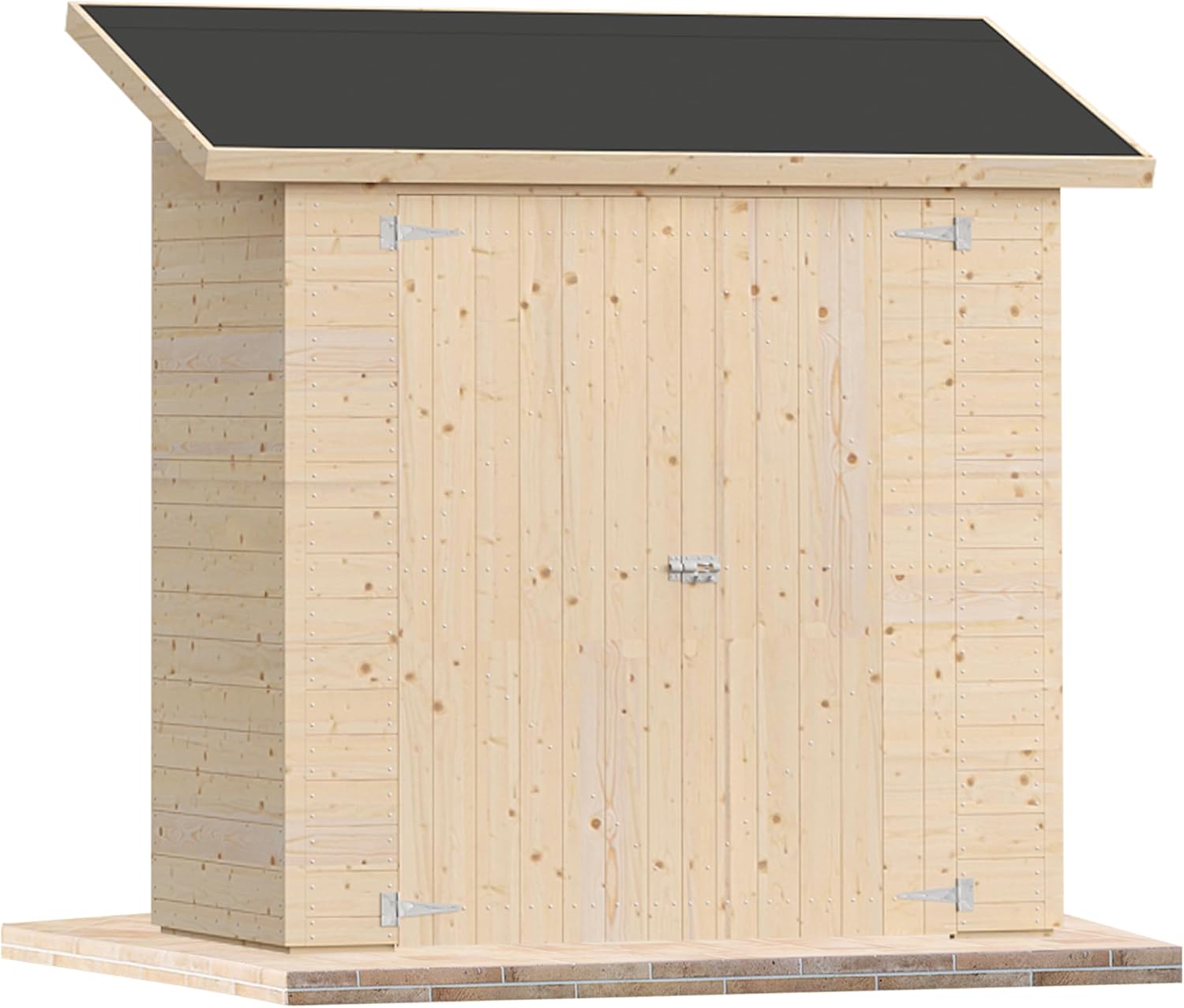 Casetta da giardino, armadio rimessa attrezzi, box ideale per terrazzi e balconi (Con Pavimento), deposito, lecasettedilegno