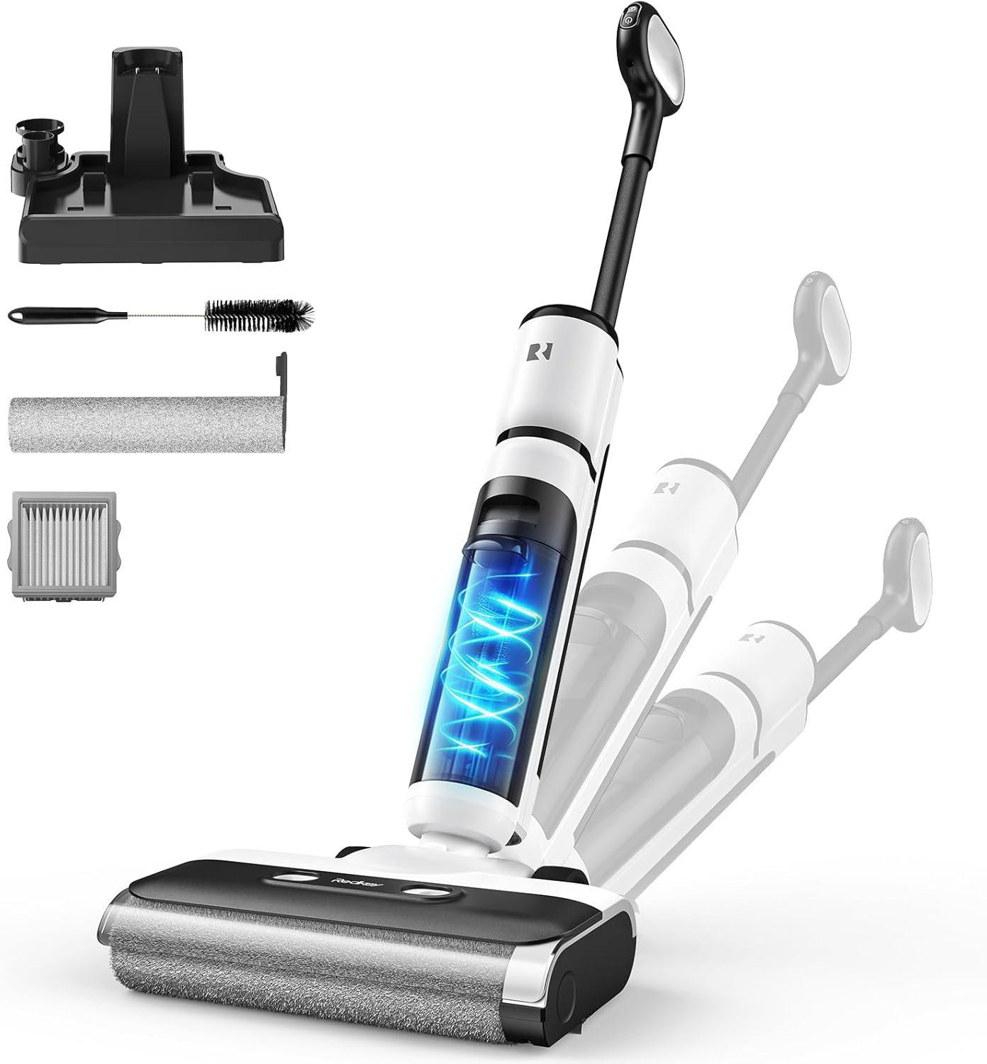 Aspiratori solidi-liquidi per uso commerciale, 75 min Max, Autopulizia, Doppio Serbatoio Acqua, Avviso vocale LED, Redkey W13SE