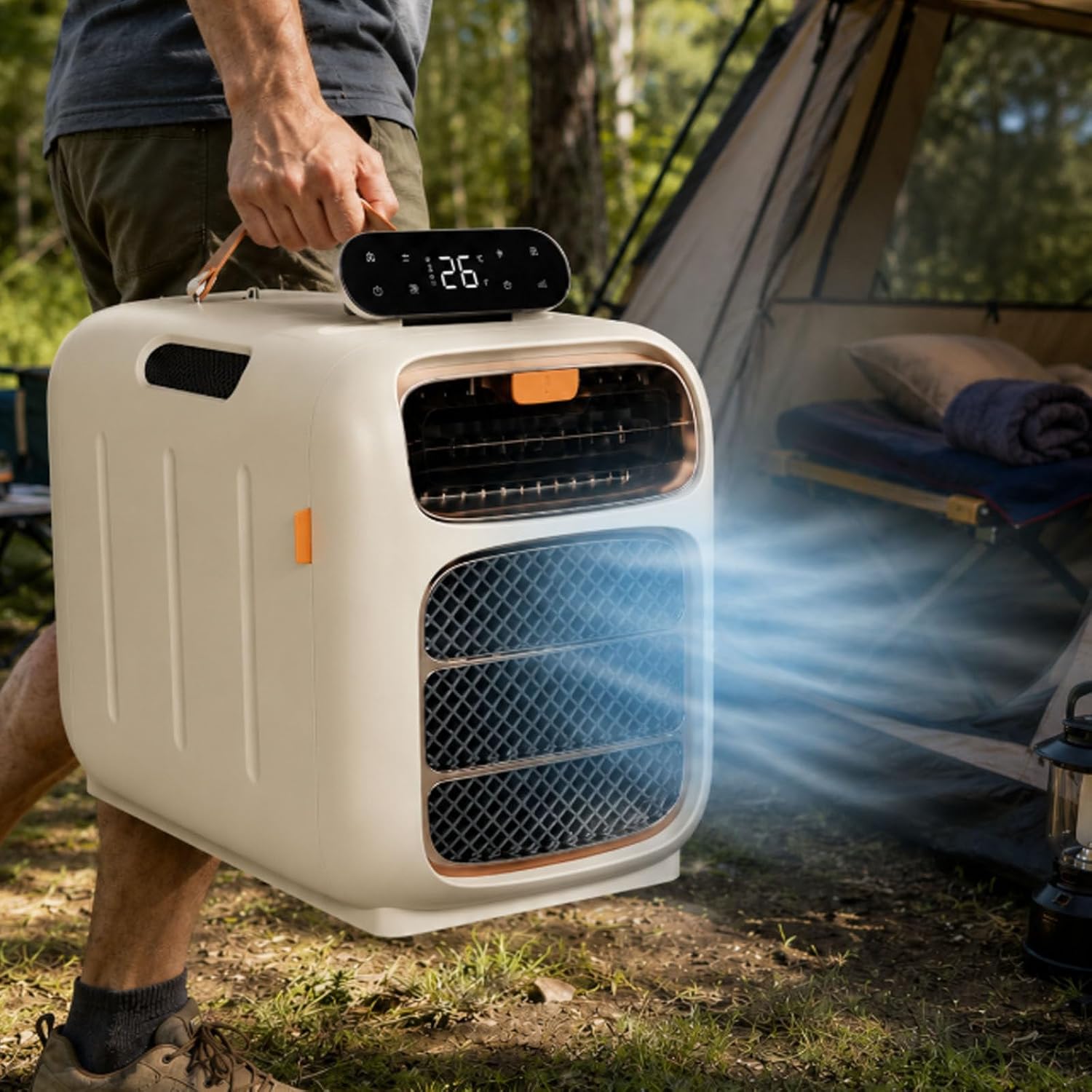 Generic Condizionatore portatile, Condizionatore d'Aria Portatile, 3 velocità e comandi touc, Modello 2026 per Tende e Camper