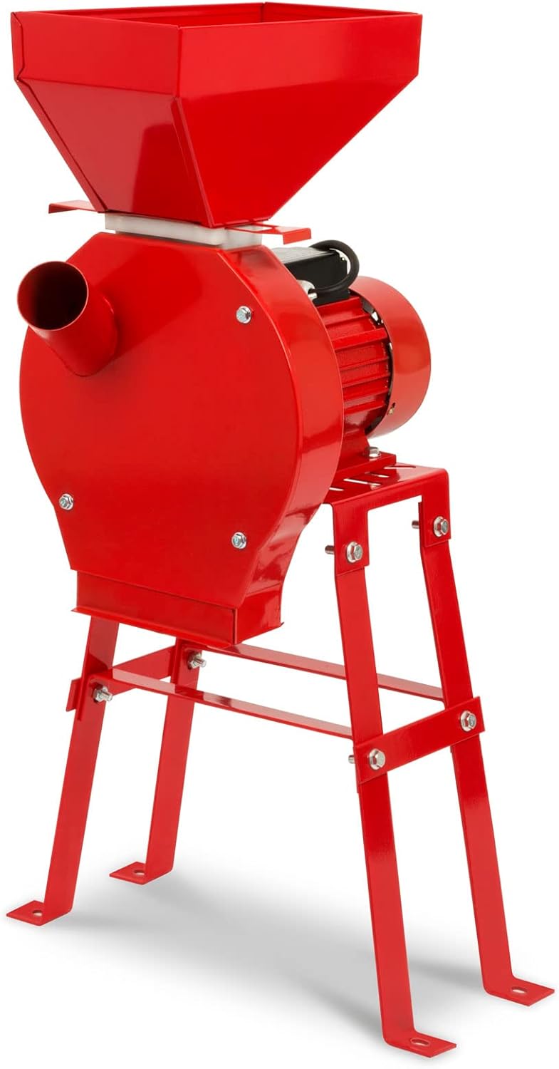 Macinini, Mulino elettrico per cereali con potente motore da 1100 watt, frantumatore per cereali, portata 240 kg, quattro setacci e base, EBERTH