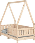 vidaXL Strutture letto, giroletto Bambini a casetta, Letto a casetta, Giroletto per Bambini 70x140 cm in Legno Massello di Pino